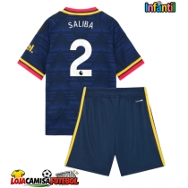 Camisa de Futebol Arsenal William Saliba #2 Equipamento Secundário Infantil 2026-27 Manga Curta (+ Calças curtas)